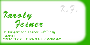 karoly feiner business card